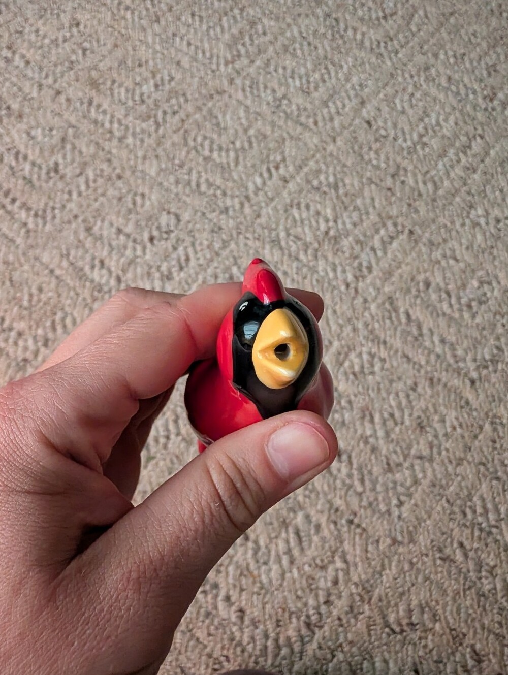 Vintage Pfaltzgraff Red Cardinal Pie Bird Vent Pie Whistle Winterberry Kitchen - Picture 5 of 6